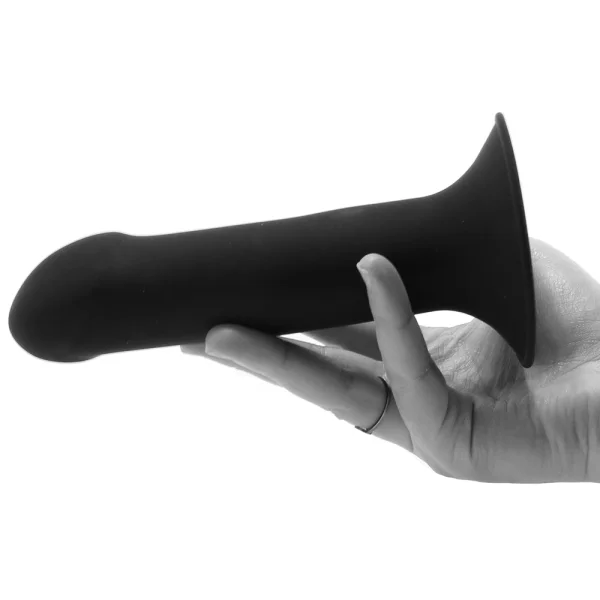 Squeeze-It Squeezable Phallic 6.75" Suction Cup Dildo - Black