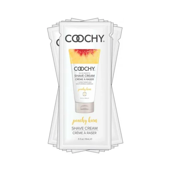 Coochy Shave Cream Peachy Keen Foil .5oz Poly Bag Of 24