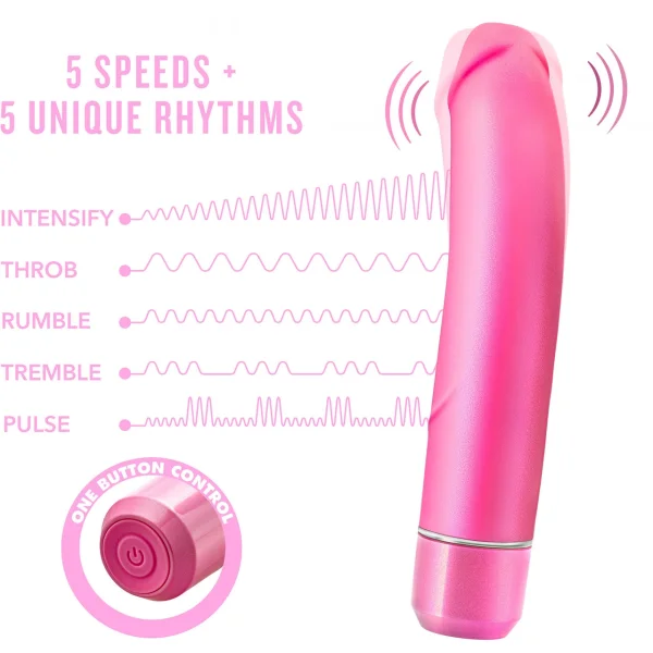 Luxe Plus Aspire Silicone Waterproof Vibrator by Blush - Pink
