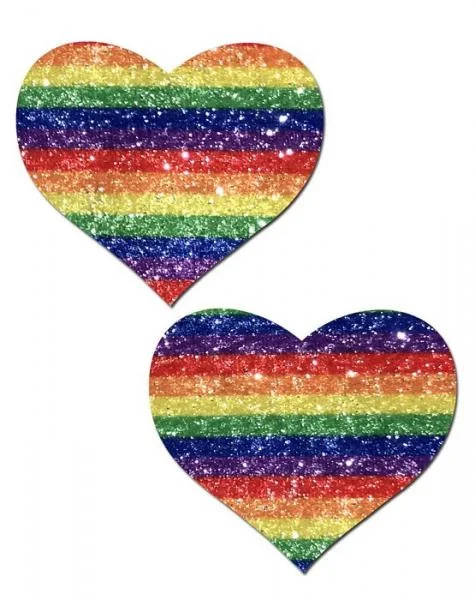 Pastease Glitter Rainbow Heart Pasties