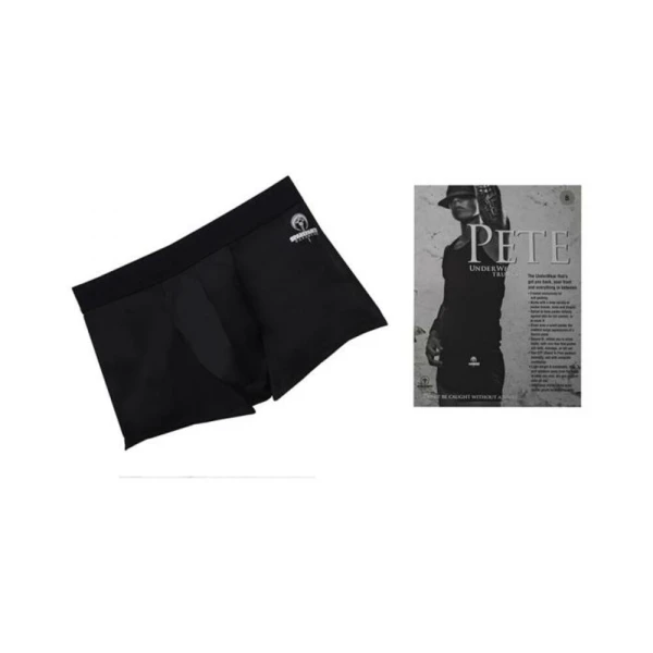 Men's Clothing: Spareparts Pete Trunks Nylon Packing Underwear Black Size L