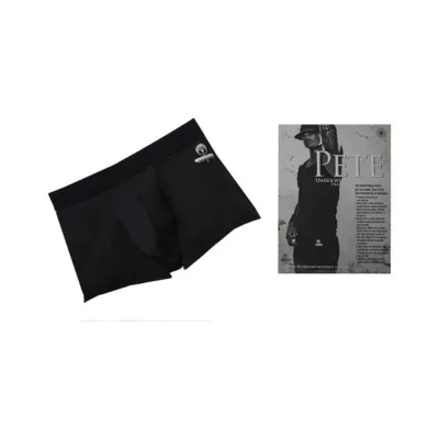Men s Clothing Spareparts Pete Trunks Nylon Packing Underwear Black Size L