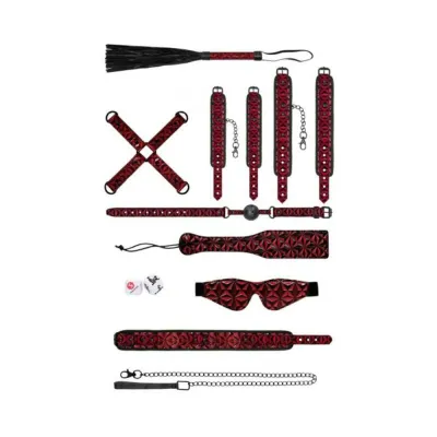 Ouch Luxury Bondage Kit Burgundy