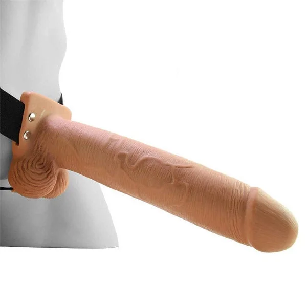 Fetish Fantasy 10 in. Hollow Rechargeable Strap-On with Remote