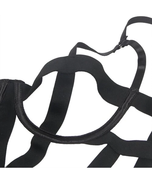 Bondara Siren Suspense Black G-String Harness Teddy — image 6 of 6