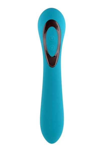 Heads Or Tails Silicone Rechargeable Waterproof Dual Stimulation Vibrator By Evolved Novelties - Teal