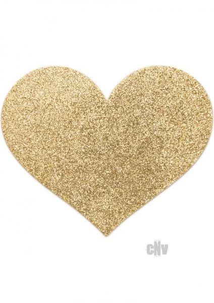 Flash Heart Gold Pasties — image 3 of 4