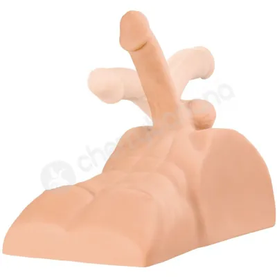 PDX Plus Perfect Ride Light Flesh Mega Masturbator With Anal Entry Posable 6 Cock