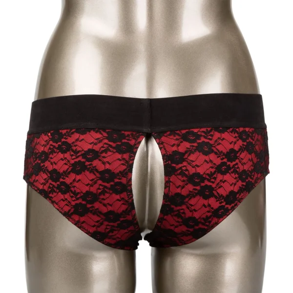 Scandal Crotchless Pegging Panty Set with Dildo - Small/Medium
