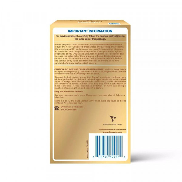 Durex Avanti Bare Real Feel Non-Latex Condoms 10 Pack