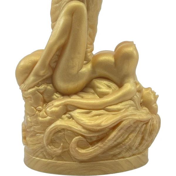 The Futanari 9.5" Silicone Fantasy G-Spot Dildo By Uberrime - Goldfinger