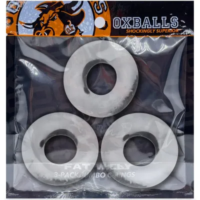 Fat Willy 3 Pc Jumbo Cockrings Clear