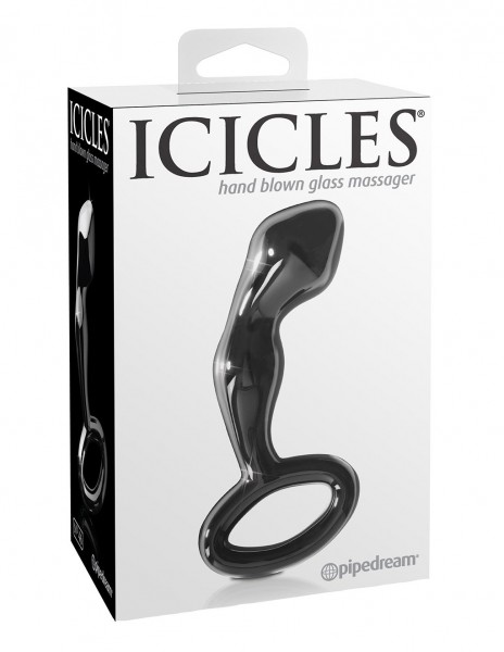 Icicles No 46 Curved P-Spot Glass Butt Plug