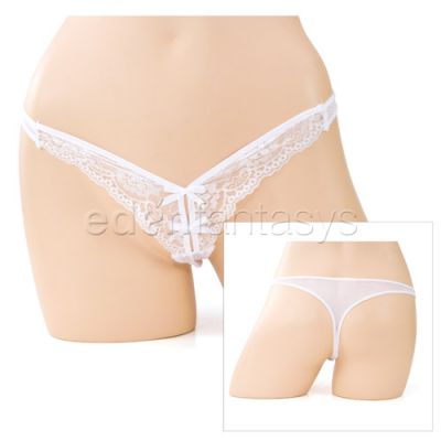 V cut lace thong