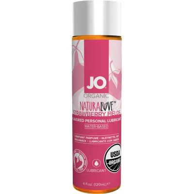 JO Naturalove Strawberry Fields USDA Organic Water Based Personal Lubricant With Chamomile 4 fl oz