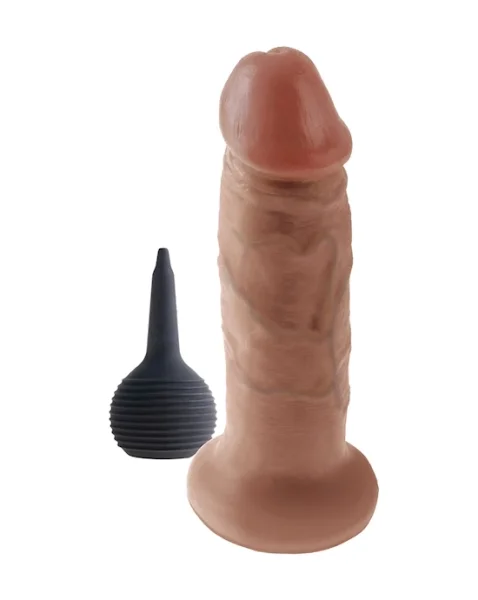 King Cock 7 Inch Squirting Dildo - Tan - 7 Inch