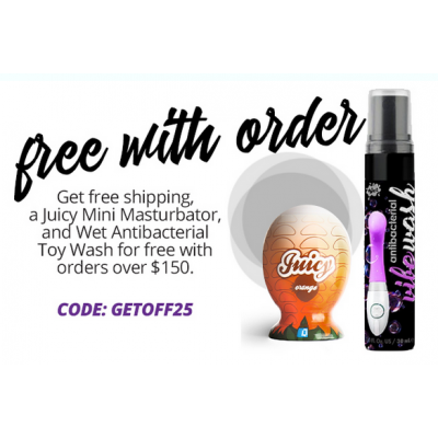Juicy Mini Masturbator and Wet Antibacterial Toy Wash