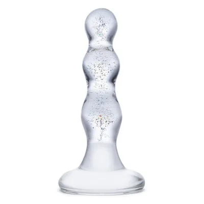 Glas 4 inchTriple Play Beaded Glass Butt Plug