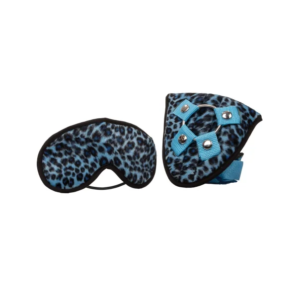 Furplay Harness and Mask - Blue Leopard