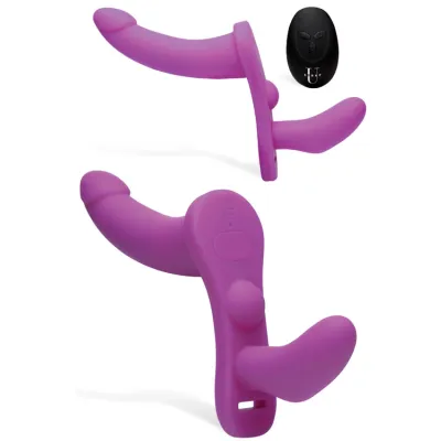Strap U 9 5 Vibrating Strap On With Harness Remote