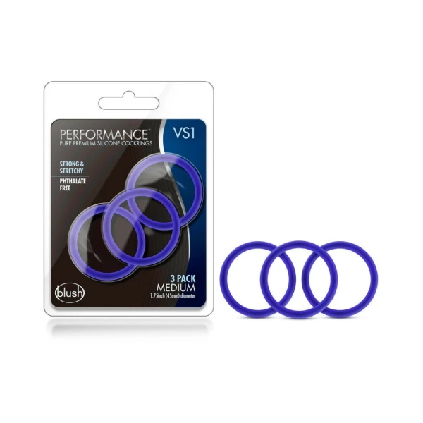 Cock Rings:  Performance - Vs1 Pure Premium Silicone Cockrings - Medium