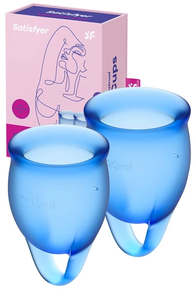 Satisfyer Feel Confident Silicone Menstrual Cups (2 Pce)