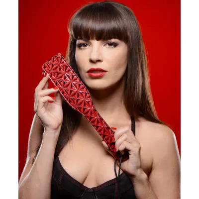 Crimson Tied Steel Enforced Spanking Paddle Red