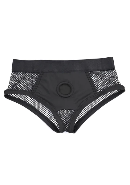 EM.EX. Fit Harness Fishnet Strap-On Harness Brief By Sportsheets - Large, Waists 28" to 31"