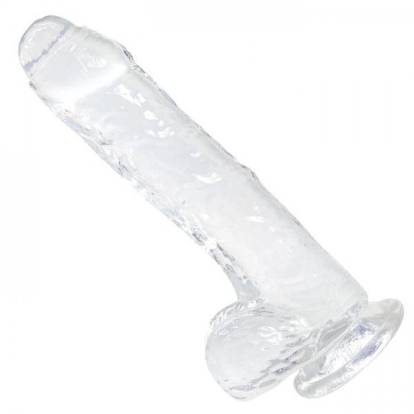 8.5" Uncut Suction Cup Dildo With Balls