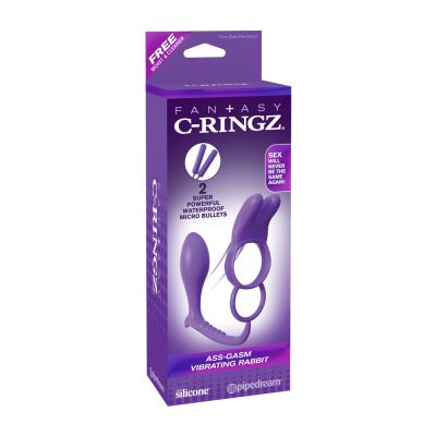 Ass Gasm Vibrating Rabbit Purple Cock And Ball Ring