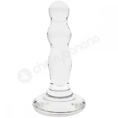 Crystal Pleasures Glass Triple Delight Butt Plug