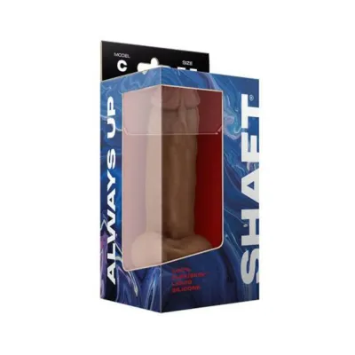Shaft Model C 7 5 In Dual Density Silicone Dildo With Balls Suction Cup Oak
