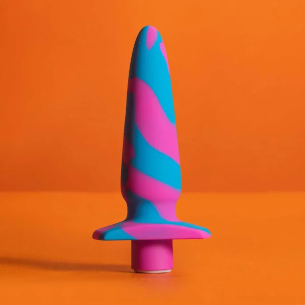 Avant Vibrotize Rechargeable Waterproof Vibrating Silicone Butt Plug By Blush - Fuchsia