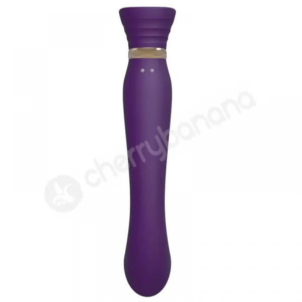 Zalo Queen Twilight Purple G-spot Pulse Wave Vibrator with Suction Sleeve