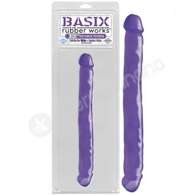 Basix Rubber Works Purple 12 Double Dong