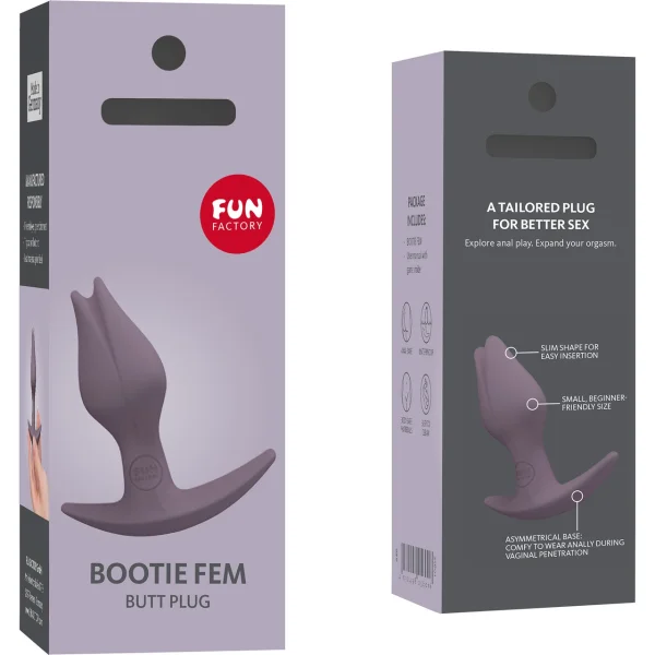 Fun Factory Bootie Fem Silicone Anal Plug - Dark Taupe