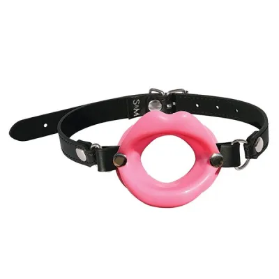 S M Silicone Lips Open Gag