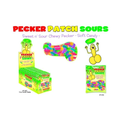 Pecker Patch Sour Gummies 12 Count Display