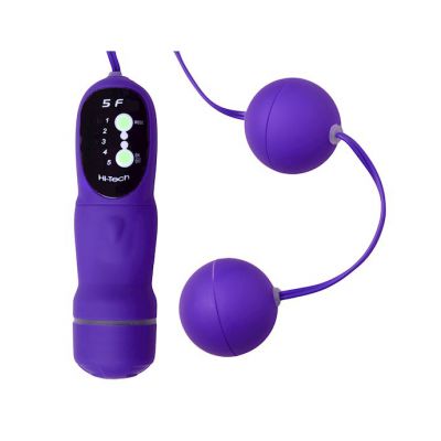 5 Function Vibrating Pleasure Beads Purple