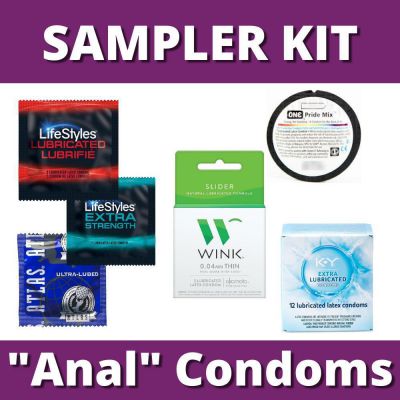 Anal Condom Sampler 12 Pack