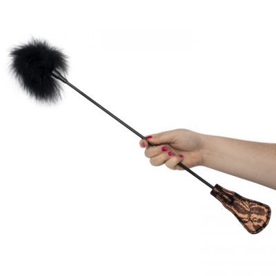 Bondara Amber Luxury Tickler Crop Duo 23 Inch