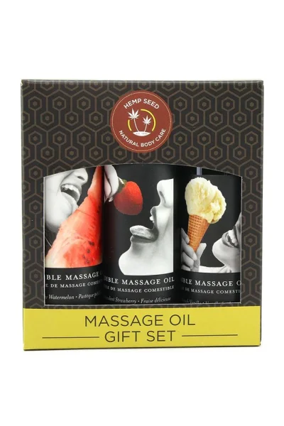 Hempseed Edible Massage Oil Gift Set | 2oz x 3