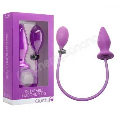 Ouch Purple Inflatable Silicone Plug