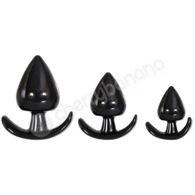 Evolved Anal Delights Black Jelly Plug Training 3 Piece Set