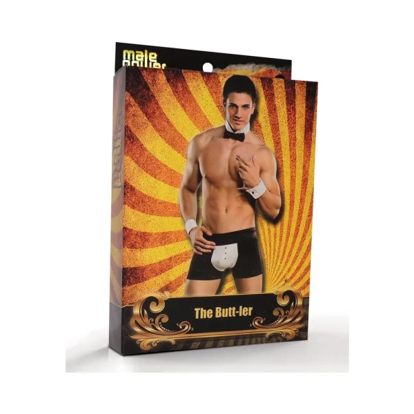 Male Power Butt-ler Costume S/M Black — image 8 of 8