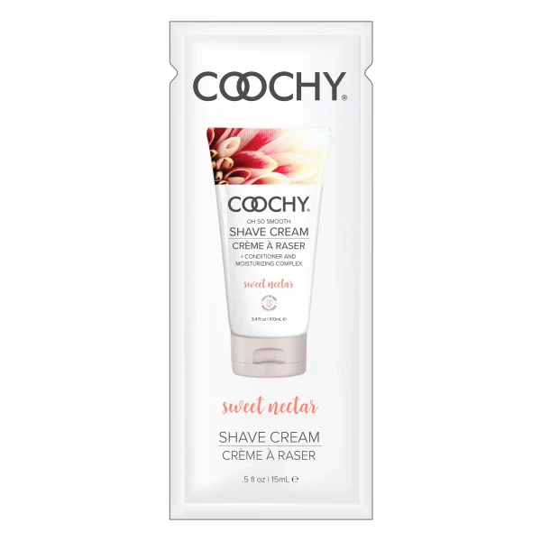 Coochy Shave Cream - Sweet Nectar - 15 ml Foils 24 Count Display