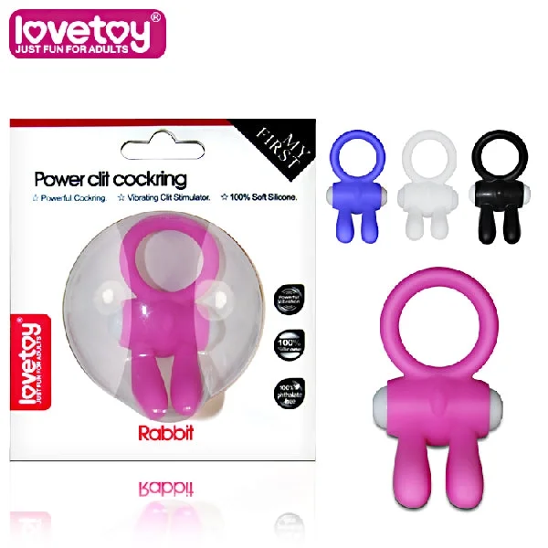 Power Clit Cockring Rabbit Pink