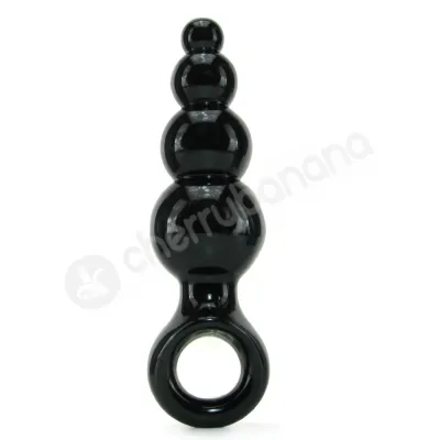 Jolie Ripples Black Large Butt Plug