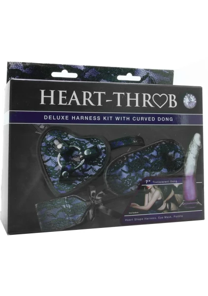Heart-Throb Deluxe Harness Kit & Curved Dildo