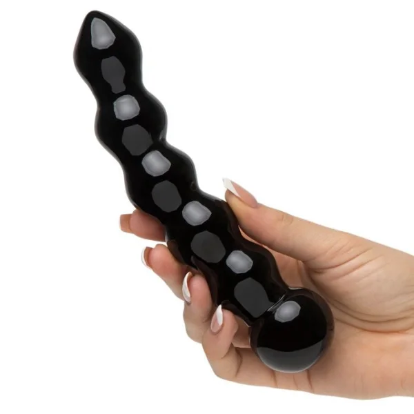 Fifty Shades Freed Its Divine Glass Beaded Dildo Black